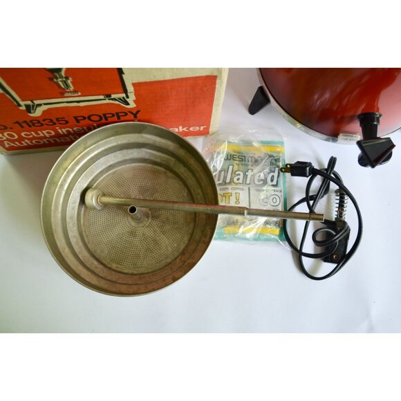 Vintage Westmark West Bend Coffee Percolator Poppy Red 11835 TESTED & WORKS! - Picture 4 of 10